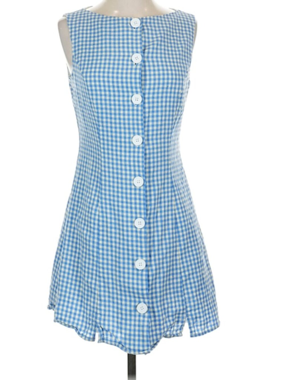 Rihoas Blue blue gingham mini dress